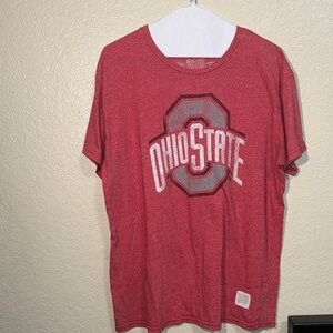 The Original Retro Brand Ohio State Buckeyes T-Shirt L Red NCAA Graphic Tee